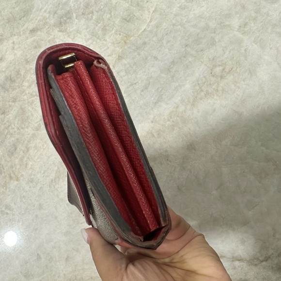 LOUIS VUITTON Monogram Portefeuille Sarah Retiro Long Bifold Wallet, Red - Picture 11 of 12